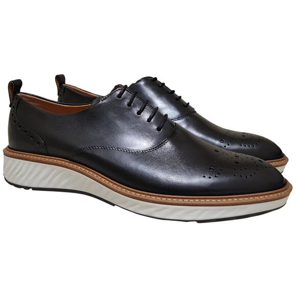 Ecco Men ST1 Hybrid Brogue Wingtip Oxfords Size EU 41 US 7 Black Leather main image 4